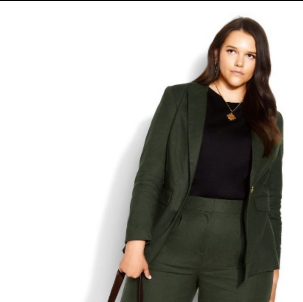 New CITY CHIC SOLD OUT Sicilian Split Linen Pant - Olive(S14)